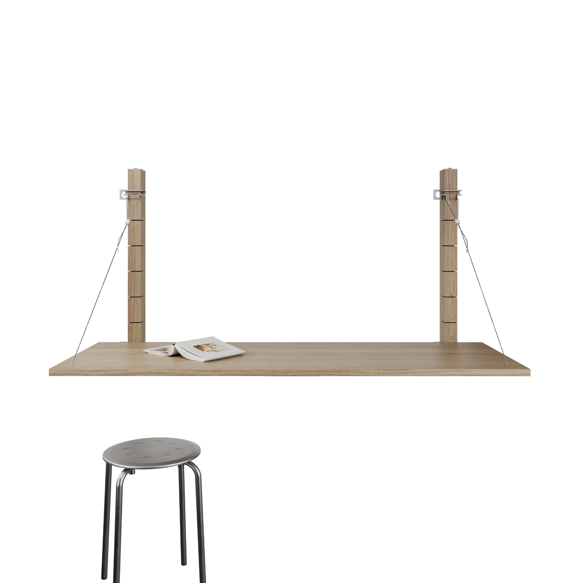 Wandtisch schwebend aus Vollholz