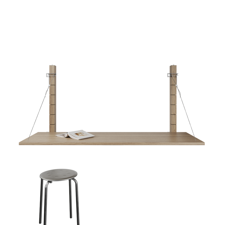 Wandtisch schwebend aus Vollholz